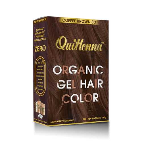 QuikHenna Gel Organic Hair Colour Coffee Brown 3G byPureNaturals