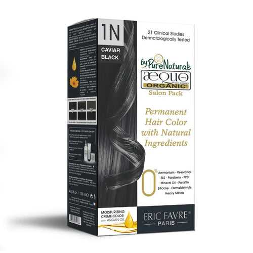 byPureNaturals Aequo Organic Cream Hair Colour Salon Pack Caviar Black 1N 120 ml