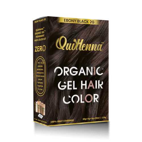 QuikHenna Gel Organic Hair Colour Ebony Black 2G byPureNaturals