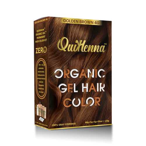 QuikHenna Gel Organic Hair Colour Golden Brown 4G byPureNaturals