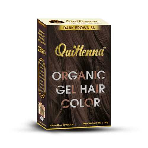 QuikHenna Gel Organic Hair Colour Dark Brown 3N byPureNaturals