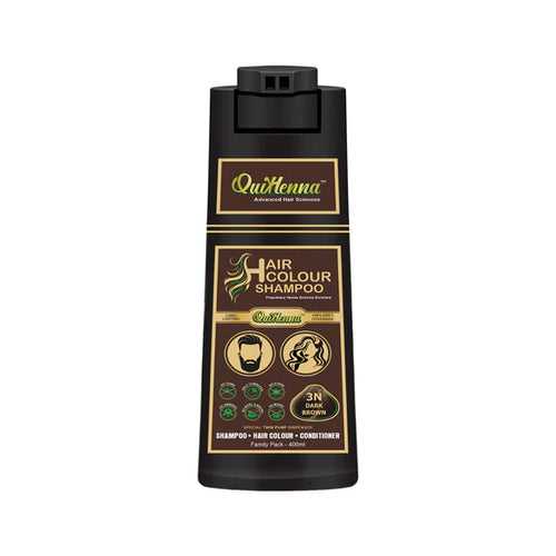 QuikHenna Ammonia Free Hair Colour Shampoo For Men and Women Dark Brown