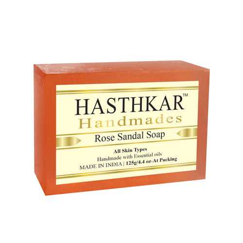 Hasthkar Handmades Glycerine Natural Rose sandal Soap 125Gm