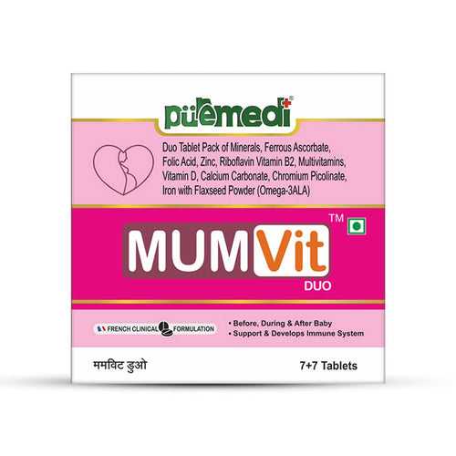 Puremedi Mumvit Duo | Multivitamin Tablets For Women | Contains Zinc, Vitamin B, Vitamin D, Calcium and Multiminerals