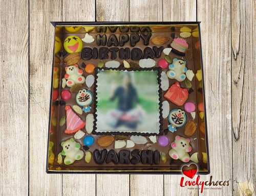 Doraemon chocolate personalized gift for sister birthday.