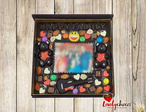 Customized chocolate gift for a family.