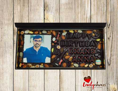 Best personalized photo chocolate gift for brother.
