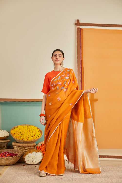 Nargis Linen Sari