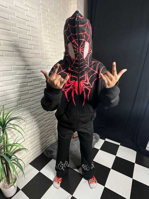 Black Spidermen Edition Zipper Hoodie