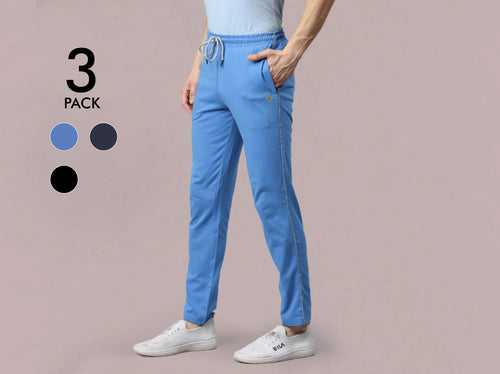 Easy 24X7 Cotton TrackPants (Pack of 3)