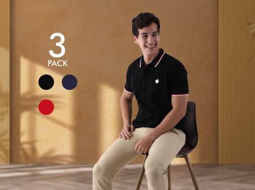 Easy 24X7 Polo T Shirt (Pack of 3)