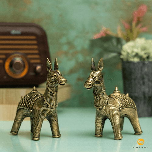 Brass Camel Showpiece | Dhokra Brass Decor | Best Kept as figurines | Bastar Dhokra Art | Coshal | CD04