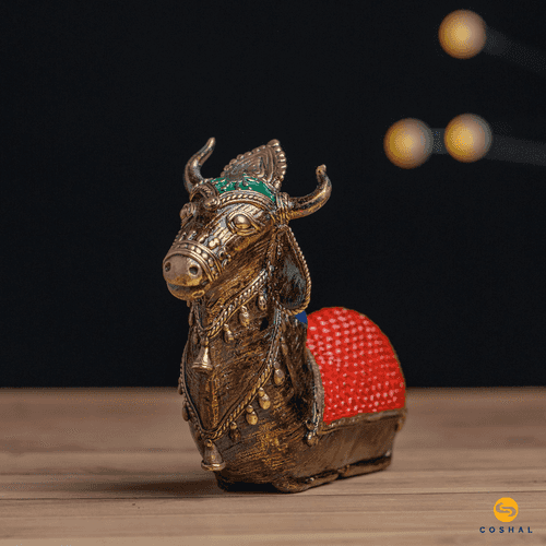 Dhokra Brass Nandi Statue | Coshal | CD94