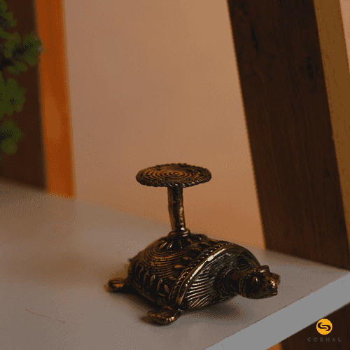 Handmade Brass Tortoise Insence Stick Holder | Table Decor | Coshal | CD80