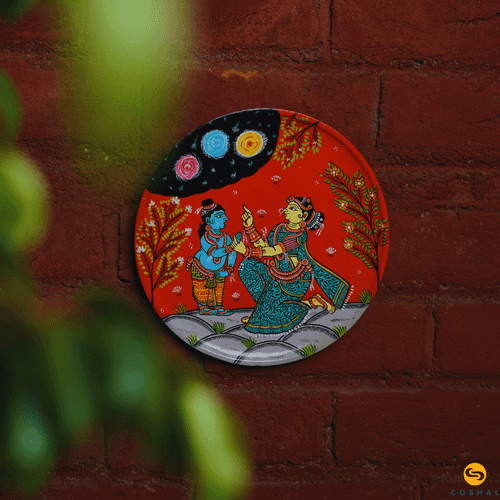 Krishna Yashoda Wall Plate | Traditional Handpainted Pattachitra Wall Decor | Coshal | OD21