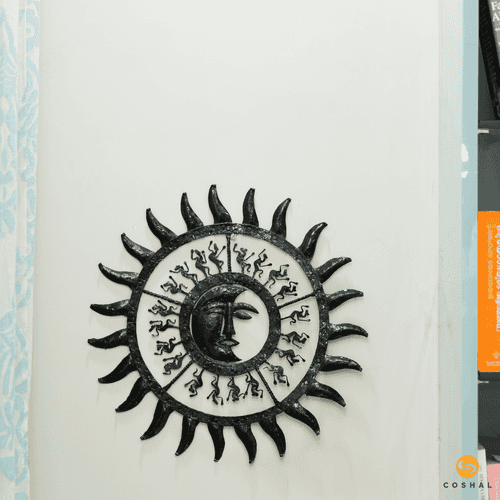 Tribal Sun Wall Hanging | Wrought Iron | Aesthetic Home Décor | Coshal | CI27