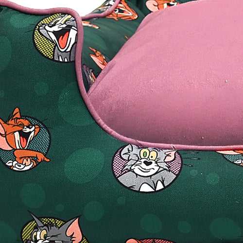 Tom and Jerry X Mutt of Course Happy Green Bed Cover