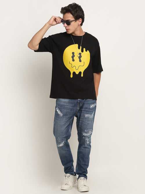 Melted Smiley Oversized T-Shirt
