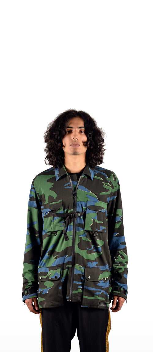 Camouflage Collar Jacket