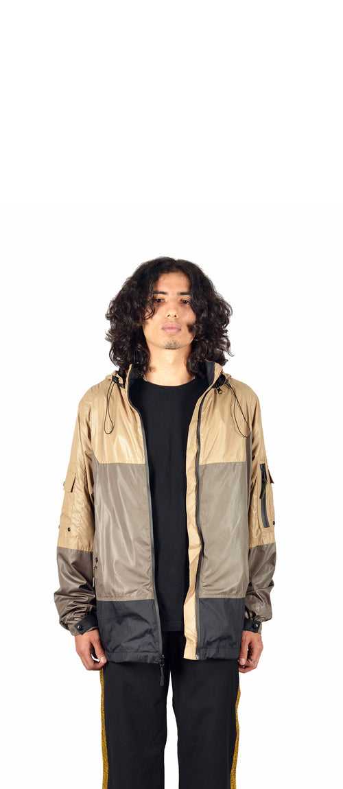 Recycled Polyester Packable Color Block Jacket