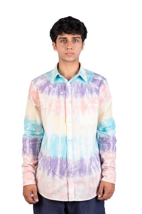 Rainbow Stripe Tie Dye Shirt