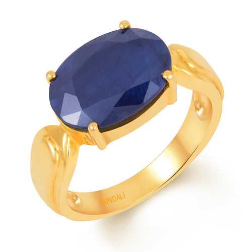 Timeless Blue Sapphire (Neelam) gold ring