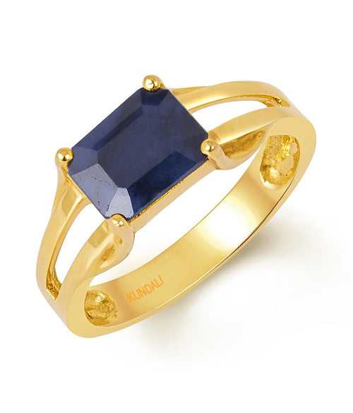 Rooh Blue Sapphire (Neelam) gold ring