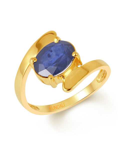 Dreamy Blue Sapphire (Neelam) gold ring