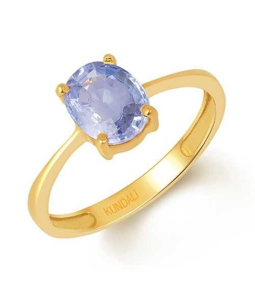 Elysa Blue Sapphire (Neelam) gold ring