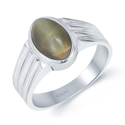 Stellar Cats eye (Lehsuniya) silver ring