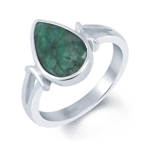 Affinity Emerald (Panna) silver ring