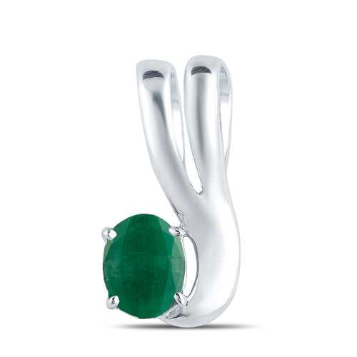 Ivy Emerald (Panna) silver pendant