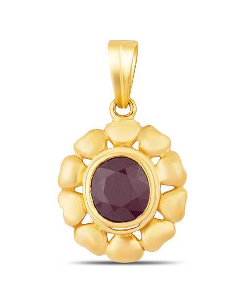Bloom Ruby (Manik) gold pendant
