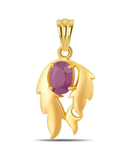 Fire Ruby (Manik) gold pendant