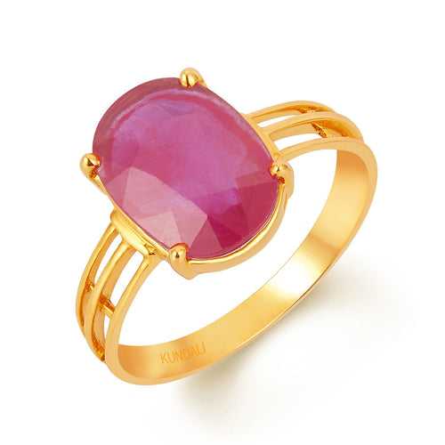 Trinity Ruby (Manik) gold ring