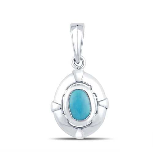 Passion Turquoise (Firoza) silver pendant