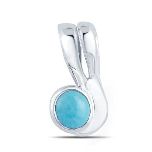 Ivy Turquoise (Firoza) silver pendant