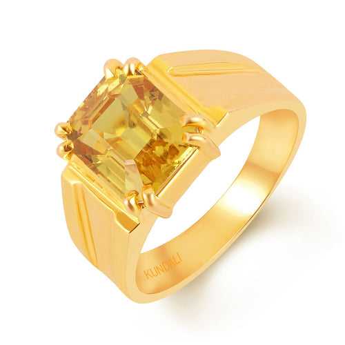 Roman Yellow sapphire (Pukhraj) gold ring