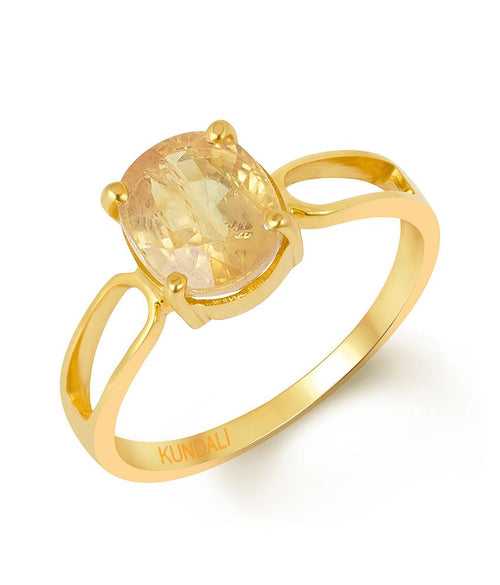 Diana Yellow sapphire (Pukhraj) gold ring