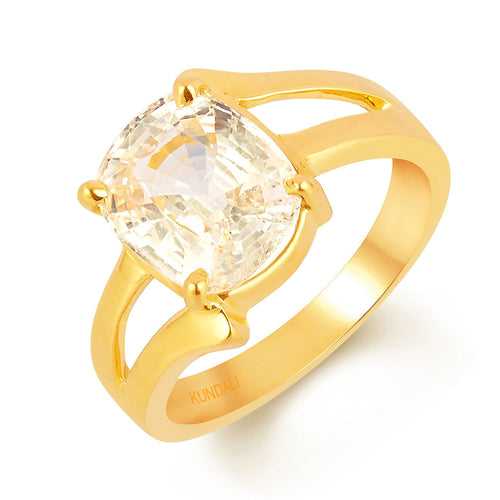 Elegant Yellow sapphire (Pukhraj) gold ring