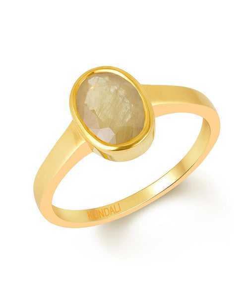 Zest Yellow sapphire (Pukhraj) gold ring
