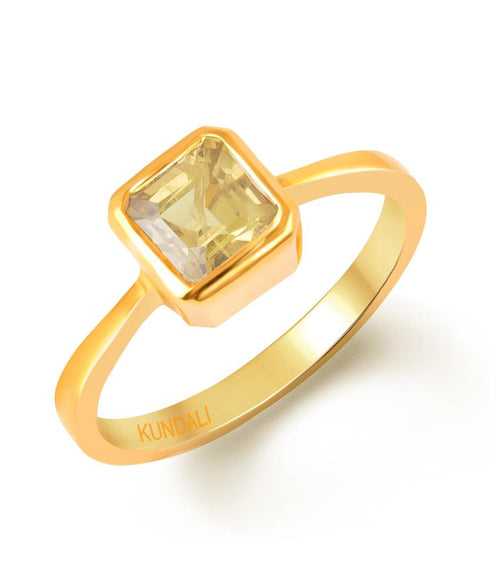 Elysa Yellow sapphire (Pukhraj) gold ring