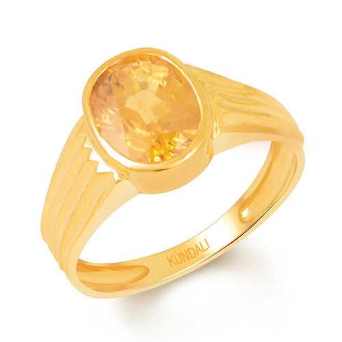 Vintage Yellow sapphire (Pukhraj) gold ring