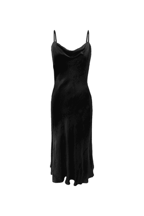 Classic black slip dress