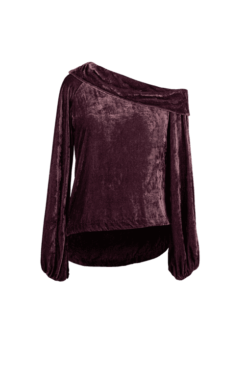 Gatsby Blouse in Velvet Cocoa