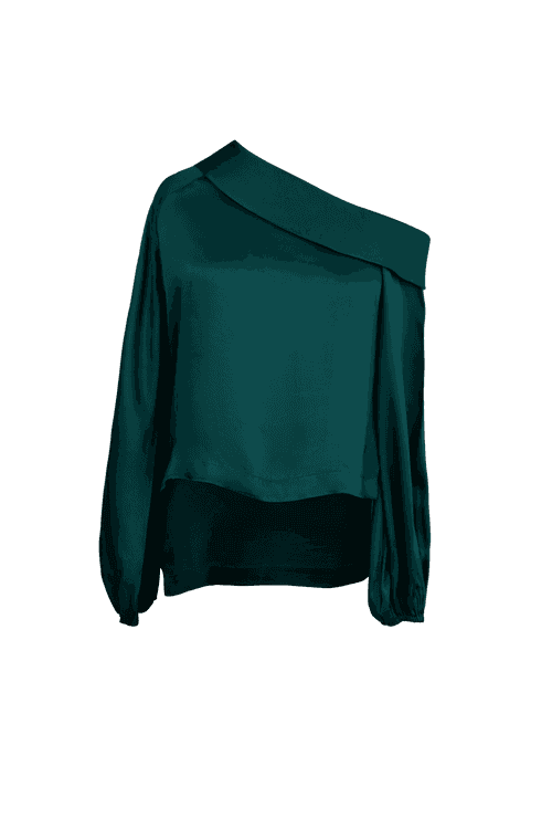 Gatsby Blouse in Emerald