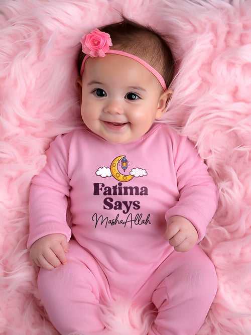 Say MashaAllah Baby Romper | Onesies w/ Custom Name