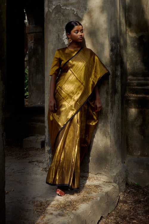 Shikhara I Gold Tissue Saree