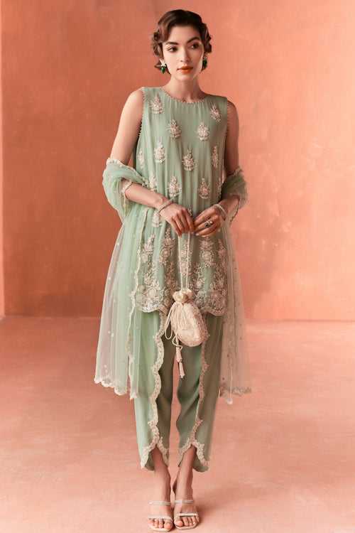 Teal Amaria A-line Short Kurta (Sale)