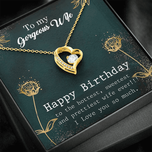 Special Birthday Gift for Wife 2024  - Pure Silver Pendant & Message Card | Combo Gift Box